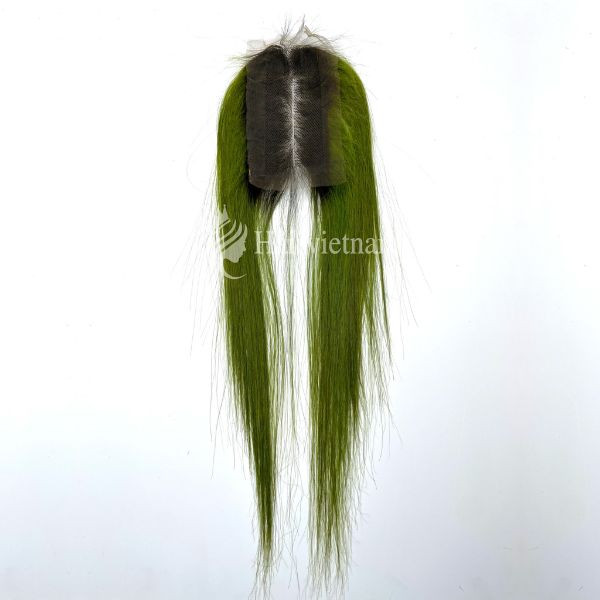 Vietnamese Hair Ombre Green Lace Closure